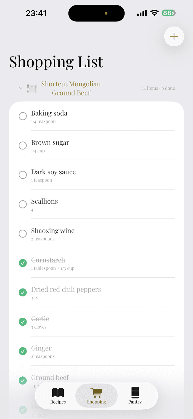 Smart Shopping Lists